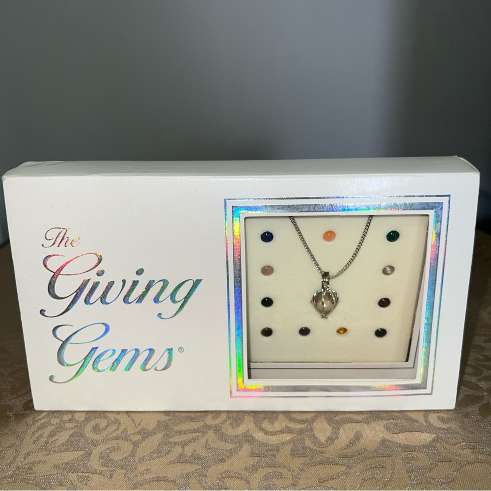 The Giving Stones Sterling Silver Pendant Necklace - Lucoral Museum Hawaii